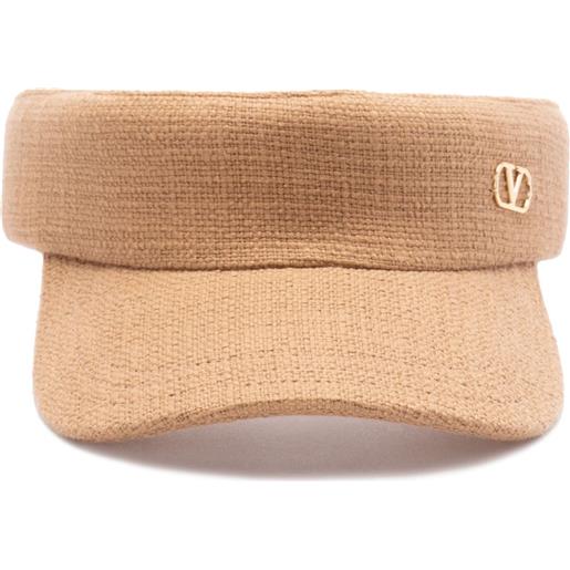 Valentino Garavani visiera in cotone - marrone