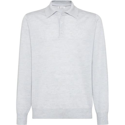 Brunello Cucinelli polo a maglia - grigio