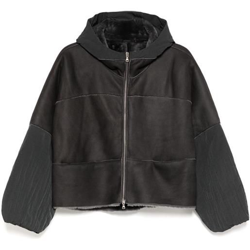 Transit giacca con cappuccio e zip - grigio