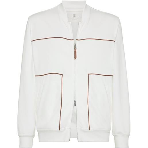 Brunello Cucinelli felpa in terry - bianco