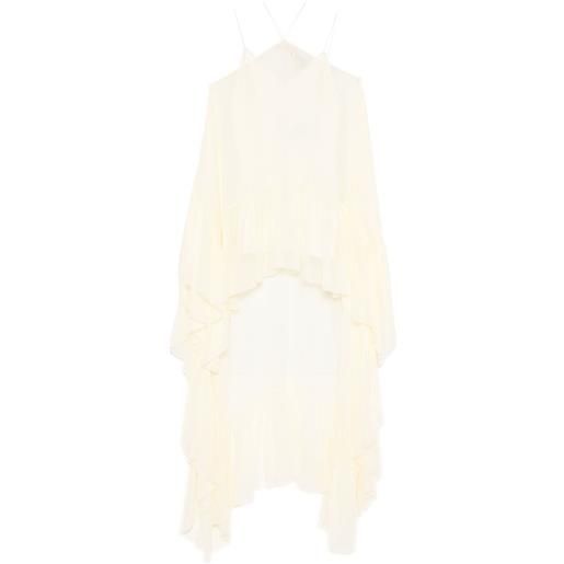 Taller Marmo abito lungo con design a strati - toni neutri