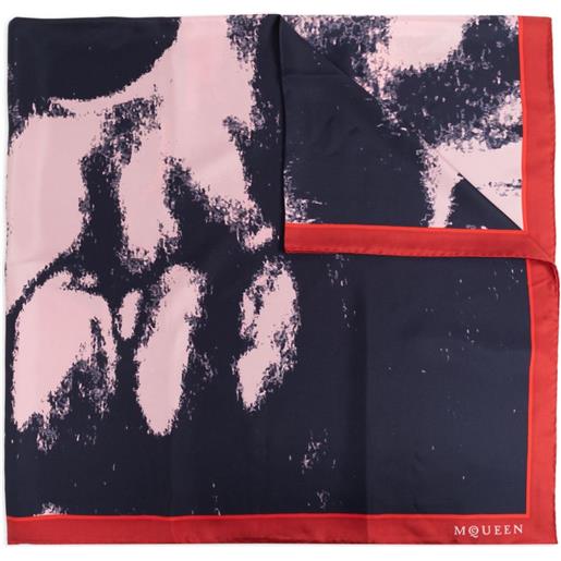 Alexander McQueen scialle skull - blu