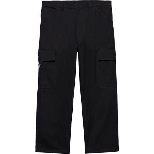 Prada cargo con logo a triangolo - nero