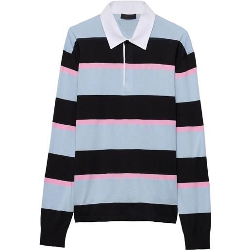 Prada polo a righe - nero