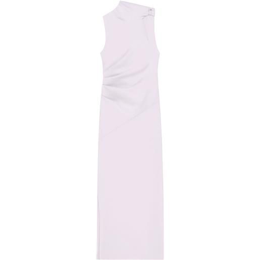 Courrèges abito lungo drappeggiato - rosa