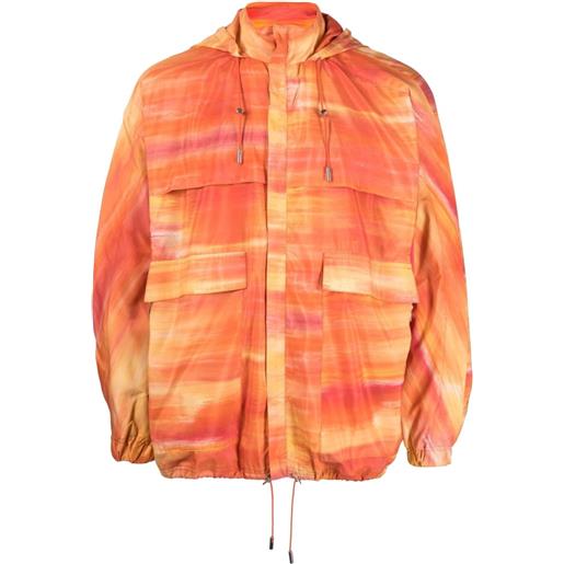 Ahluwalia giacca con fantasia tie dye - arancione