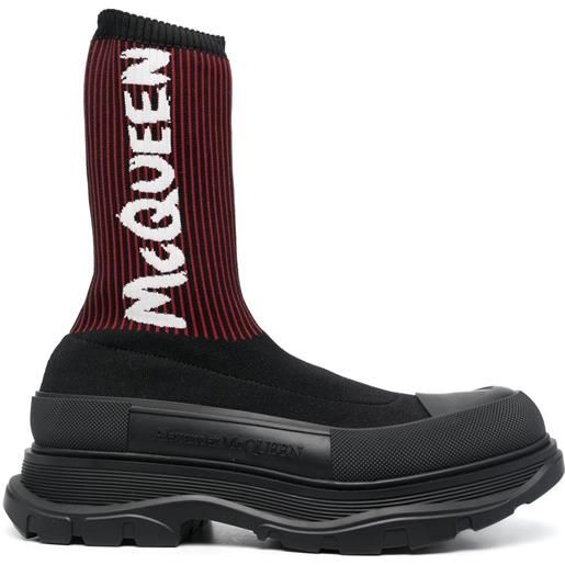 Alexander McQueen stivali tread slick - nero
