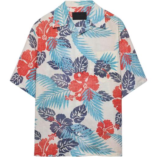 Prada camicia a fiori - bianco