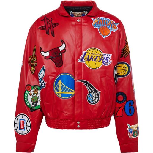 Jeff Hamilton giacca collage x nba - rosso