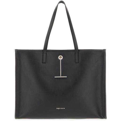 Alexander McQueen borsa tote pendant - nero