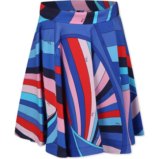 PUCCI Junior gonna con stampa astratta - blu