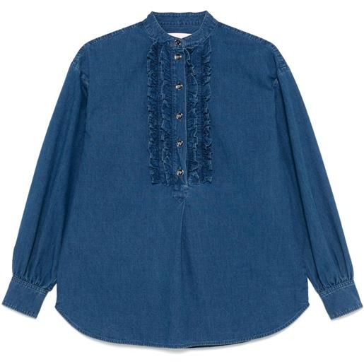 Valentino Garavani camicia con ruches - blu