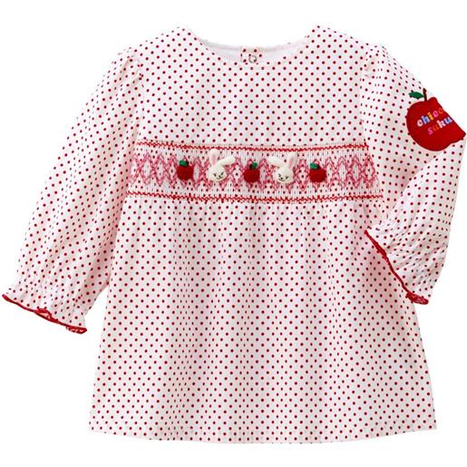 Miki House blusa a pois - rosso