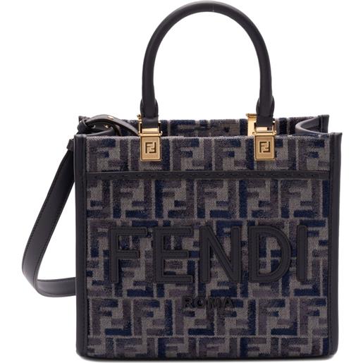 FENDI borsa tote sunshine piccola - blu