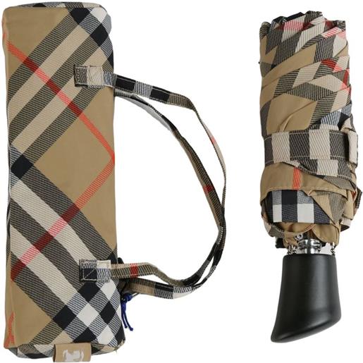 Burberry checked umbrella - toni neutri