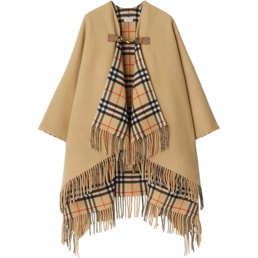 Burberry cappa a quadri - toni neutri