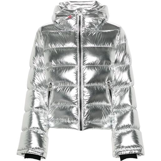Perfect Moment giacca svasata metallizzata - argento