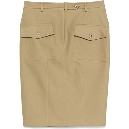 TOM FORD gonna midi in twill - verde