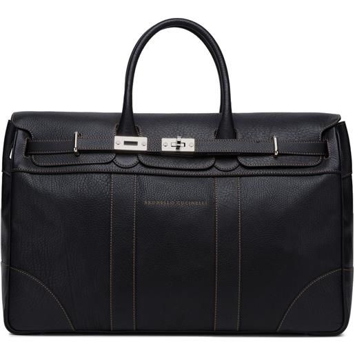 Brunello Cucinelli borsone weekender country - nero