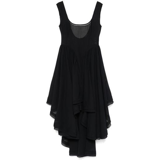 Elena Velez abito da cocktail con ruches - nero