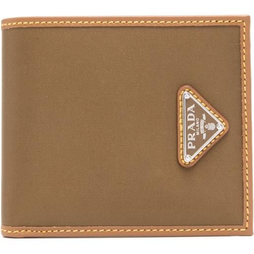 Prada portafoglio re-nylon - marrone