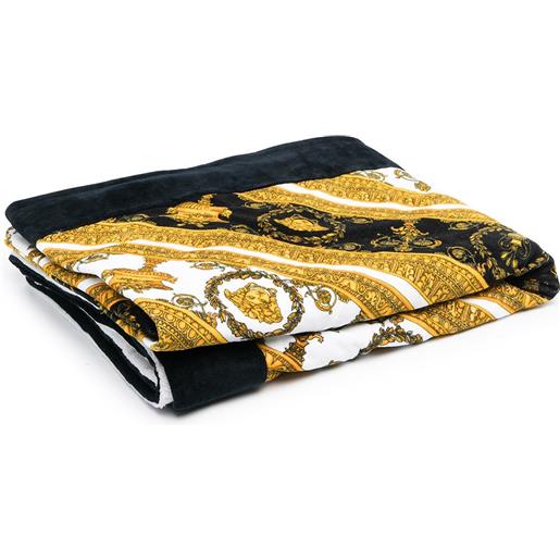Versace telo da mare con stampa - oro