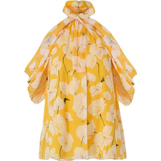 Carolina Herrera abito midi a fiori - giallo