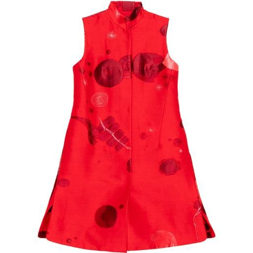 SHIATZY CHEN abito con motivo jacquard - rosso