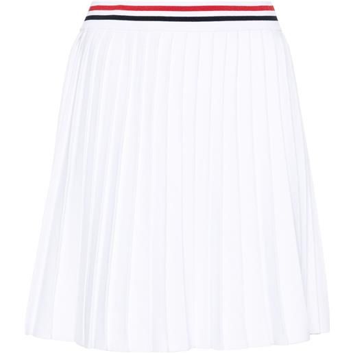 Thom Browne minigonna con banda rwb - bianco