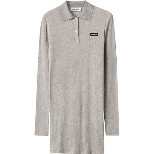 Miu Miu abito corto a coste - grigio