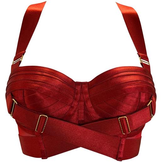 Bordelle reggiseno con inserti - rosso