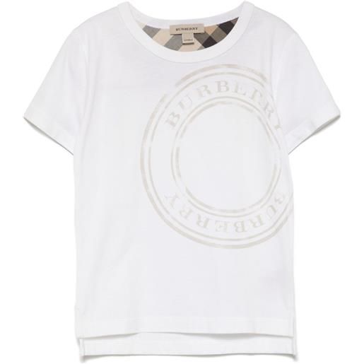 Burberry Kids t-shirt girocollo - bianco