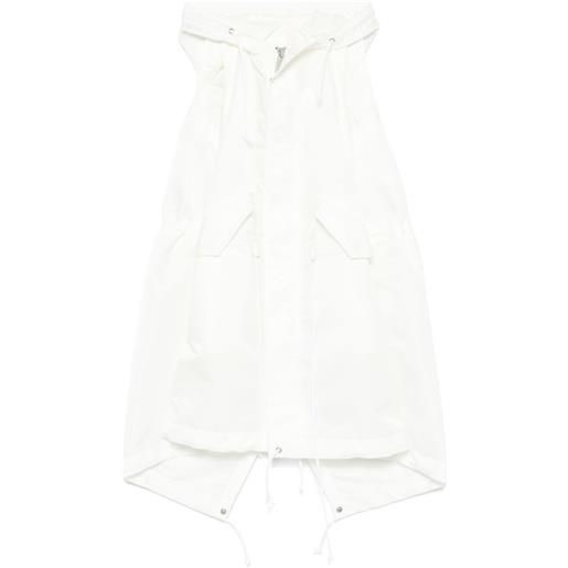 sacai abito con cappuccio - bianco