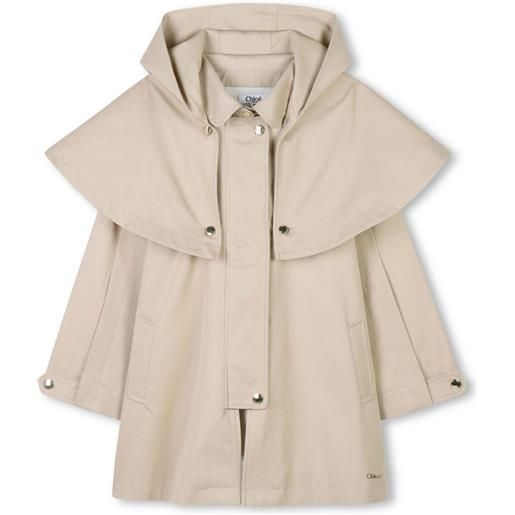 Chloé Kids trench con cappuccio - toni neutri