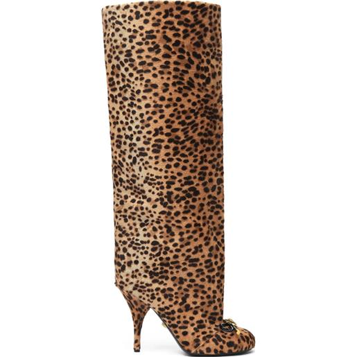 Versace stivali al ginocchio opera bow 105mm - toni neutri