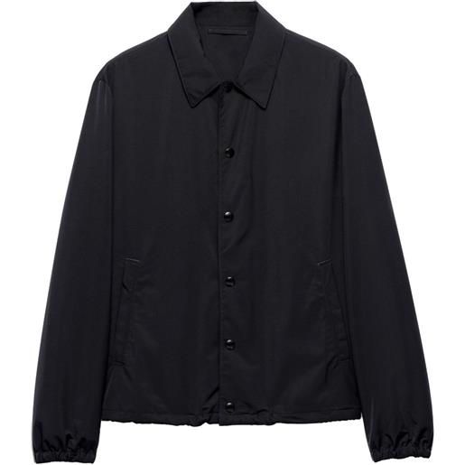 Prada giacca-camicia in lana - nero