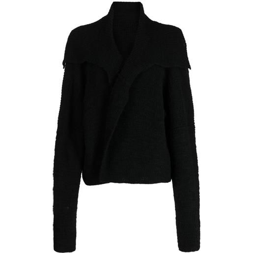 Yohji Yamamoto bolero con colletto ampio - nero