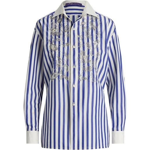 Ralph Lauren Collection camicia capri con decorazione - blu