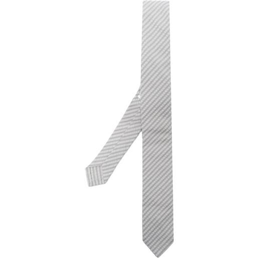 Thom Browne cravatta a righe - grigio