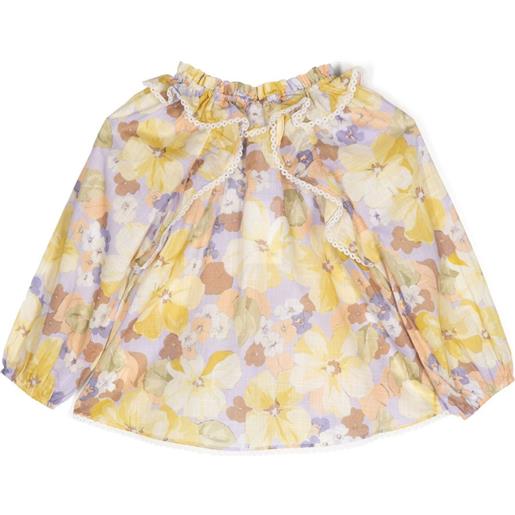 ZIMMERMANN Kids blusa pop con arricciatura - giallo