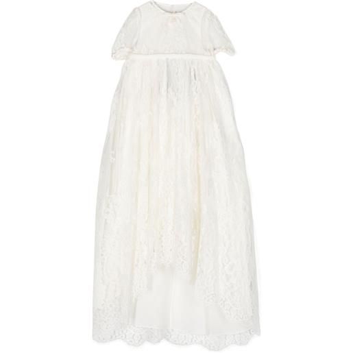 Dolce & Gabbana Kids abito con decorazione in pizzo - bianco