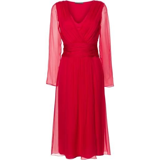 Alberta Ferretti abito lungo svasato - rosso