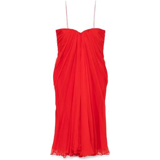 Alexander McQueen strapless dress - rosso
