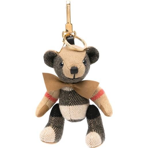 Burberry portachiavi con orsetto thomas - toni neutri