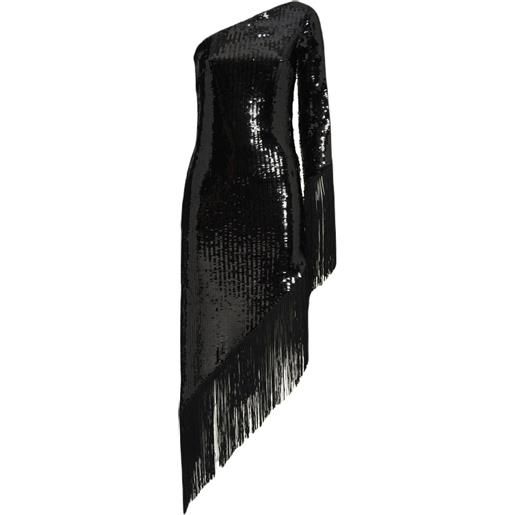 Taller Marmo abito aventador disco con paillettes - nero
