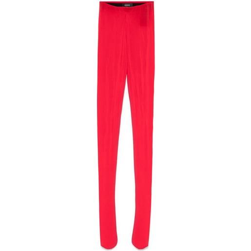WARDROBE.NYC collant semi trasparenti - rosso