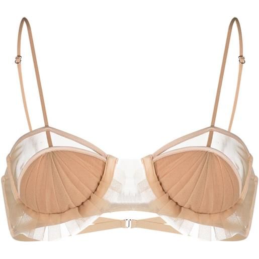 Nensi Dojaka reggiseno semi trasparente - toni neutri