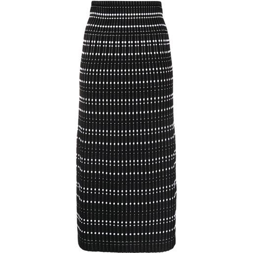 Alexander McQueen gonna midi aderente - nero