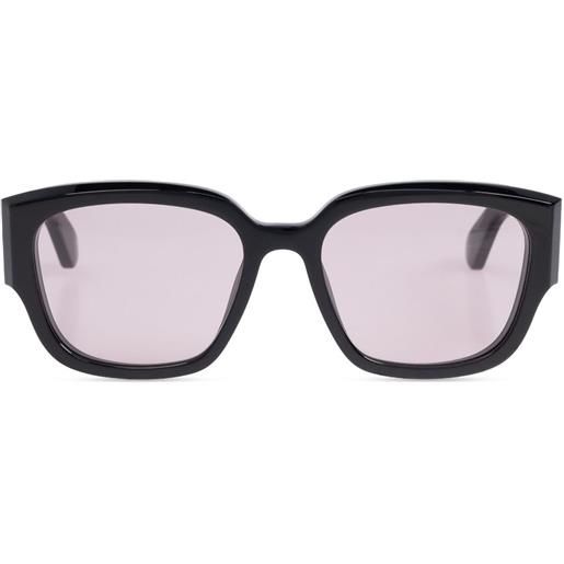 Alexander McQueen Eyewear occhiali da sole con logo inciso - nero