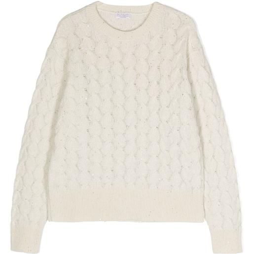 Brunello Cucinelli Kids maglione - toni neutri